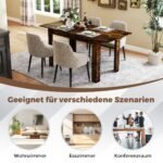 Išplečiamas valgomojo stalas 4-6 asmenims (Rustikinė ruda) – Paveikslėlis 3