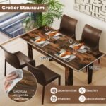 Išplečiamas valgomojo stalas 4-6 asmenims (Rustikinė ruda) – Paveikslėlis 4