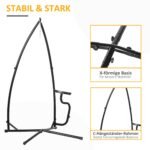Kabinamos kėdės stovas su X formos pagrindu ir padėklu, atlaikantis iki 120 kg