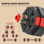 Keturi viename reguliuojamo svorio hantelių rinkinys 25 kg – Paveikslėlis 5