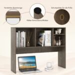 Kompaktiška 4 skyrių rašomojo stalo daiktų lentyna (Ruda) – Paveikslėlis 5