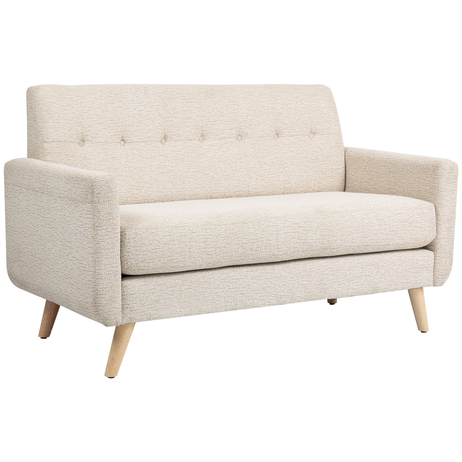 Kompaktiška aksominė dviejų vietų sofa