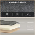 Kompaktiška dvivietė šenilinė sofa su sparnuotu atlošu – Paveikslėlis 4