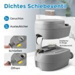 Kompaktiškas nešiojamas tualetas su 20L nuimama atliekų talpa (Pilka) – Paveikslėlis 5