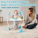 Kūdikių veiklos centras su interaktyviais žaislais ir reguliuojamu aukščiu (Mėlyna)