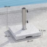 Kvadratinis granitinis skėčio stovas 21 kg – Paveikslėlis 3