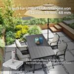 Kvadratinis granitinis skėčio stovas 21 kg – Paveikslėlis 4