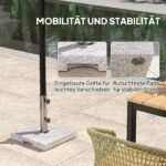 Kvadratinis granitinis skėčio stovas 21 kg – Paveikslėlis 6