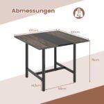 Kvadratinis konferencijų stalas su tvirtu metaliniu rėmu (Pilka) – Paveikslėlis 2