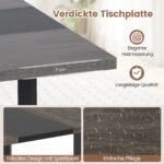 Kvadratinis konferencijų stalas su tvirtu metaliniu rėmu (Pilka) – Paveikslėlis 4