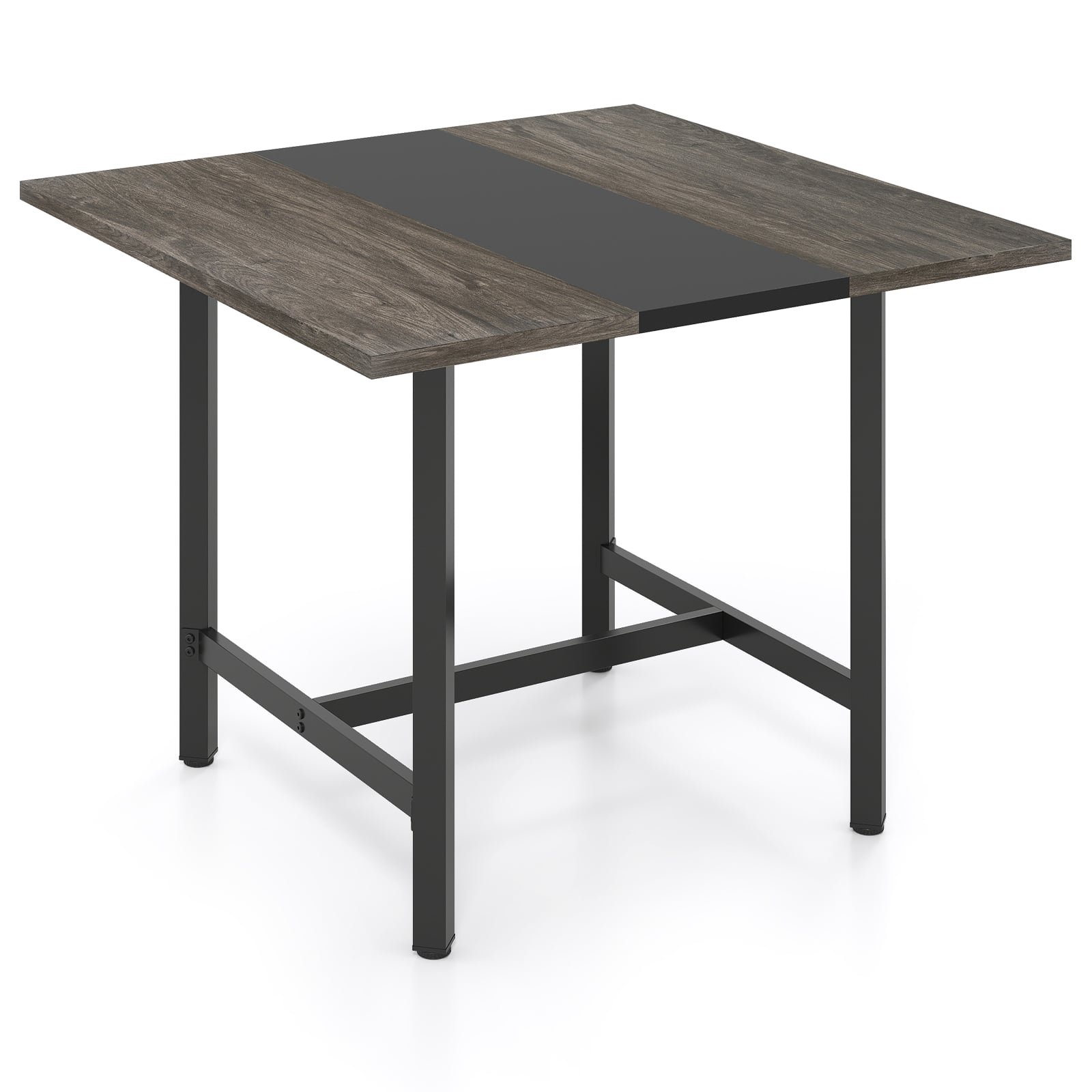 Kvadratinis konferencijų stalas su tvirtu metaliniu rėmu (Pilka)