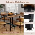 Kvadratinis konferencinis stalas su metaliniu rėmu (Rustikinė ruda) – Paveikslėlis 5