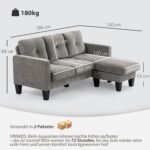L formos sofa su apgręžiamu šezlongu