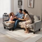 L formos sofa su apgręžiamu šezlongu