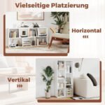 Laisvai pastatoma 7 skyrių knygų lentyna (Balta) – Paveikslėlis 3