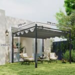 Laisvai pastatoma pergola su stumdomu stogu – Paveikslėlis 3