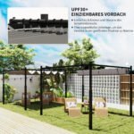 Laisvai pastatoma pergola su stumdomu stogu – Paveikslėlis 4