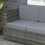 Lauko 3-vietė PE ratano poilsio sofa su pagalvėmis – Paveikslėlis 8