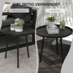 Lauko apvalus šoninis staliukas su paaukštintu kraštu – Paveikslėlis 5