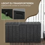 Lauko daiktadėžė 366 L, atspari vandeniui, su ratukais ir rankenomis