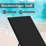 Lauko gultas su reguliuojamu atlošu ir staliuku (Juoda) – Paveikslėlis 4