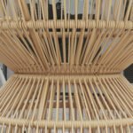 Lauko pagalbinis staliukas iš PE ratano su grūdinto stiklo stalviršiu – Paveikslėlis 9