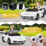 Licencijuotas RUF vaikiškas elektromobilis su 12V akumuliatoriumi ir nuotolinio valdymo pultu (Balta)
