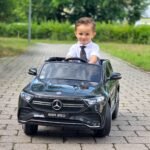 Licencinis vaikiškas elektromobilis Mercedes-Benz EQA su nuotoliniu tėvų valdymu