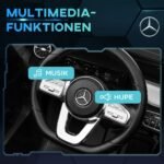 Licencinis vaikiškas elektromobilis Mercedes-Benz EQA su nuotoliniu tėvų valdymu