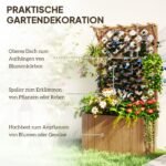 Medinė pakelta lysvė su atraminėmis grotelėmis ir pakabinamu stogeliu – Paveikslėlis 4
