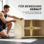 Medinė plyometrinė šuolių dėžė su 3 reguliuojamais aukščiais ir rankenomis – Paveikslėlis 6