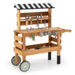 Medinis Vaikų Stumdukas-Įrankių Stalas (Natūrali)