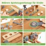 Medinis vaikų įrankių stalas (Natūrali) – Paveikslėlis 4