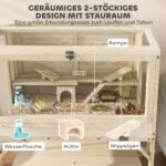 Medinis dviejų aukštų hamsterio narvelis su daiktadėže