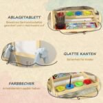 Medinis dvipusis vaikų molbertas reguliuojamo aukščio – Paveikslėlis 8