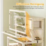 Medinis trijų aukštų narvas smulkiems gyvūnams 100x50x84 cm – Paveikslėlis 7