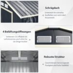 Metalinė rakinama įrankių pastogė su praplėtimu (Pilka) – Paveikslėlis 6