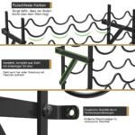 Metalinis vyno stovas 100 butelių – 10 aukštų (Juoda) – Paveikslėlis 2