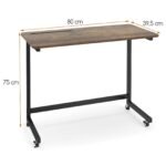 Mobilus C formos šoninis staliukas su lentyna (Kaimiška ruda) – Paveikslėlis 2