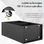 Mobili lentyna su 2 lentynėlėmis (Juoda) – Paveikslėlis 4