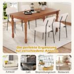 Modernus 4 valgomojo kėdžių komplektas su metalinėmis kojomis (Smėlio spalva)