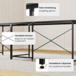 Moduliuojamas kampinis rašomasis stalas su integruota įkrovimo stotele (Pilka) – Paveikslėlis 4