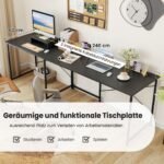 Moduliuojamas kampinis rašomasis stalas su integruota įkrovimo stotele (Pilka) – Paveikslėlis 5