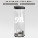 Nerūdijančio plieno 50 L bekontaktė šiukšliadėžė su švelniu uždarymu – Paveikslėlis 5