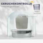 Nerūdijančio plieno uždaras kačių tualetas su smėlio filtru ir semtuvėliu – Paveikslėlis 5