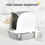 Nerūdijančio plieno uždaras kačių tualetas su smėlio filtru ir semtuvėliu – Paveikslėlis 7