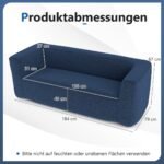 Nešiojama dvigulė pripučiama sofa su nuimamu užvalkalu (Mėlyna) – Paveikslėlis 2