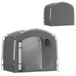 Nešiojama palapinė-garažas su šoninėmis kišenėmis 3-4 dviračiams – Paveikslėlis 6