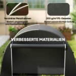 Nešiojamas universalus sandėliukas su metaliniu rėmu ir užtraukiamomis durimis – Paveikslėlis 4