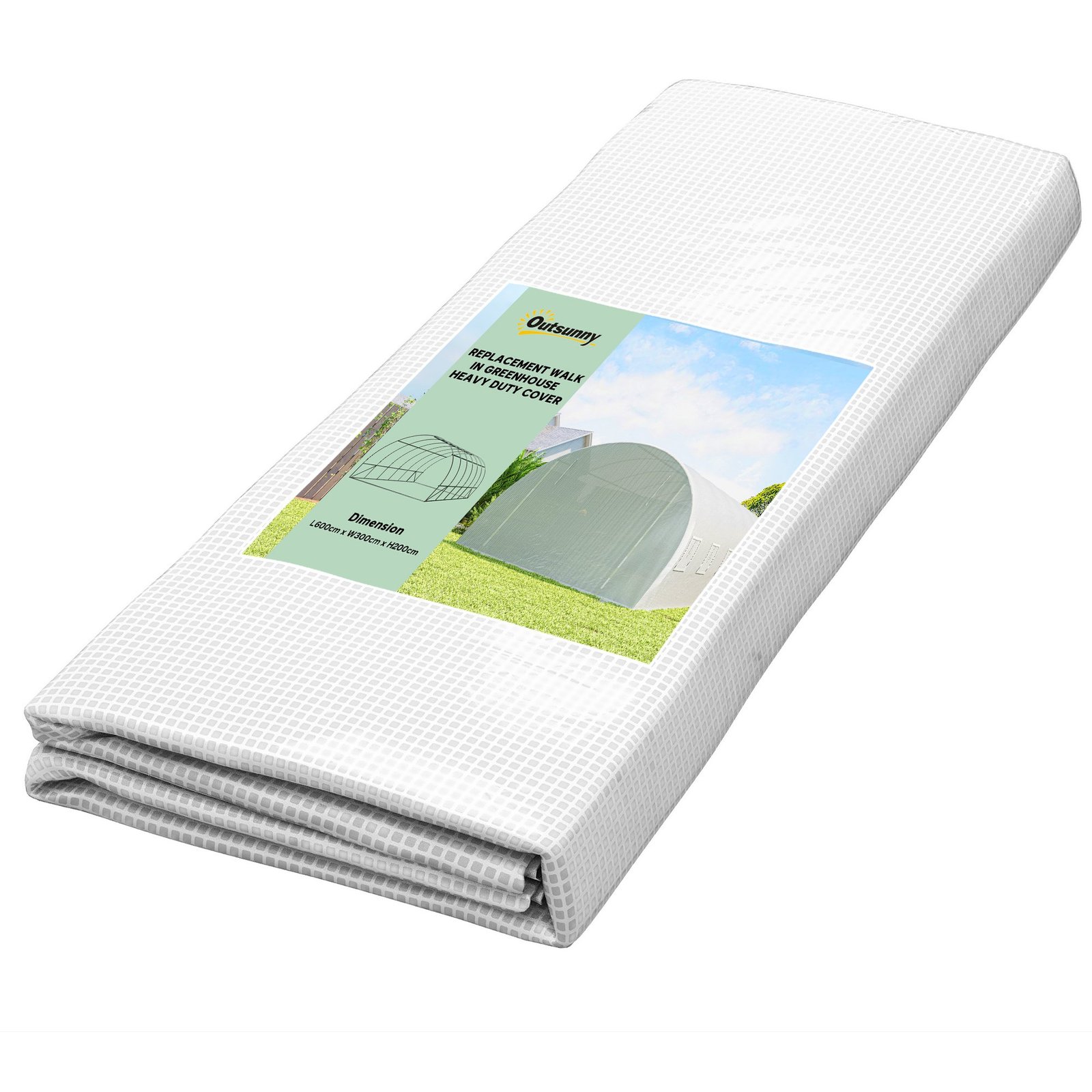 Pakeičiamas 6x3x2 m šiltnamio uždangalas su 12 langų ir durimis